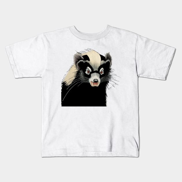 My Skunk is my Service Animal No. 1: This Means Stay Away! Kids T-Shirt by Puff Sumo